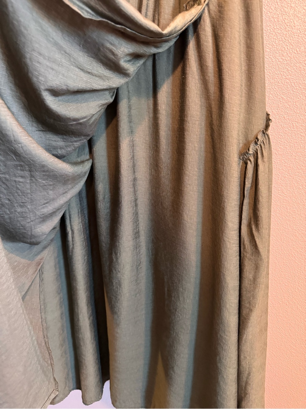 Scarlett Darkness Olive Green Renaissance Maxi Skirt with Drawstring Waist - Picture 7 of 11